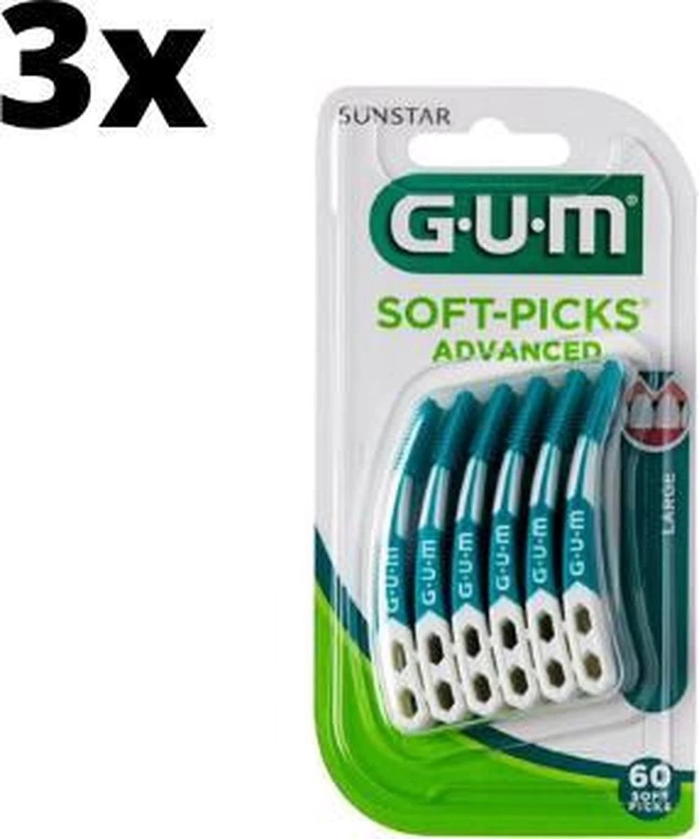 GUM® Gum Soft-Picks Advanced Large - 3x 60 Stuks - Voordeelverpakking 5 GUM® Gum Soft-Picks Advanced Large - 3x 60 Stuks - Voordeelverpakking - Afbeelding 3