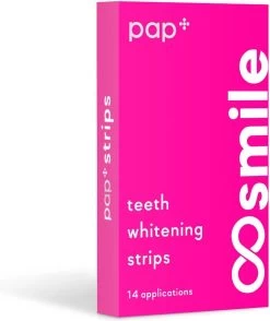 Teeth Whitening Strips - PAP+ - Professionele Tandenbleek Strips - Tanden Bleken - Wittere Tanden - Tand & Tandvlees Vriendelijk - Zonder Peroxide - Gemakkelijk & Overal Te Gebruiken - Pap Tanden Whitening Strips -Mondverzorging 1008x1200
