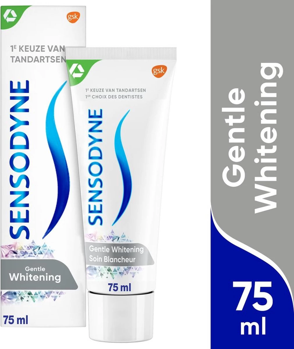 Sensodyne Gentle Whitening Tandpasta Voor Gevoelige Tanden 2x 75 Ml 3 Sensodyne Gentle Whitening Tandpasta Voor Gevoelige Tanden 2x 75 Ml