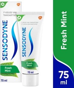 Sensodyne Freshmint Tandpasta Voor Gevoelige Tanden 2x 75 Ml