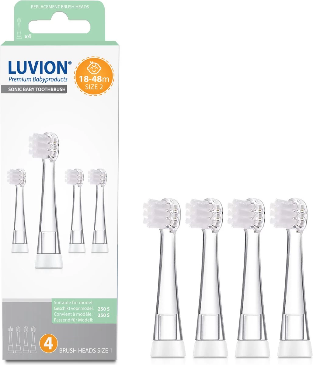 Luvion Opzetborstel - 18 Tot 48 Maanden - Set 4 Stuks - Geschikt Voor Peuters 3 Luvion Opzetborstel - 18 Tot 48 Maanden - Set 4 Stuks - Geschikt Voor Peuters