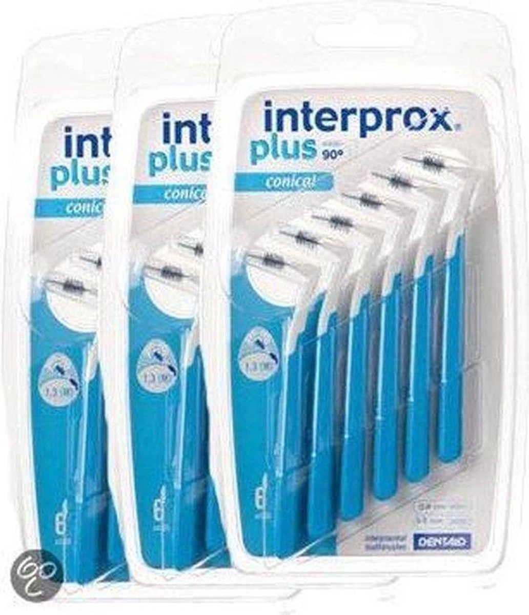 Interprox Plus Conical - 3 Tot 5 Mm - Blauw 3 X 6 Stuks - Voordeelpakket 3 Interprox Plus Conical - 3 Tot 5 Mm - Blauw 3 X 6 Stuks - Voordeelpakket