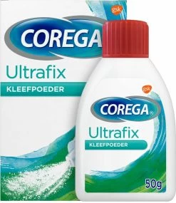 4x Corega Ultrafix Kleefpoeder Kunstbitverzorging 50 Gr