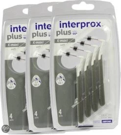 Interprox Plus X-Maxi - 4.5 Tot 9 Mm - Grijs 3 X 4 Stuks - Voordeelpakket