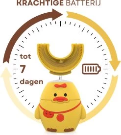 Merkloos Elektrische Sonische Tandenborstel Voor Kinderen Tussen 2 T/m 6 Jaar Met Timer - Elektrische Kindertandenborstel - 360º Graden - 6 Poetsmodus - IPX7 Waterbestendig - Geel -Mondverzorging 1076x1200 1