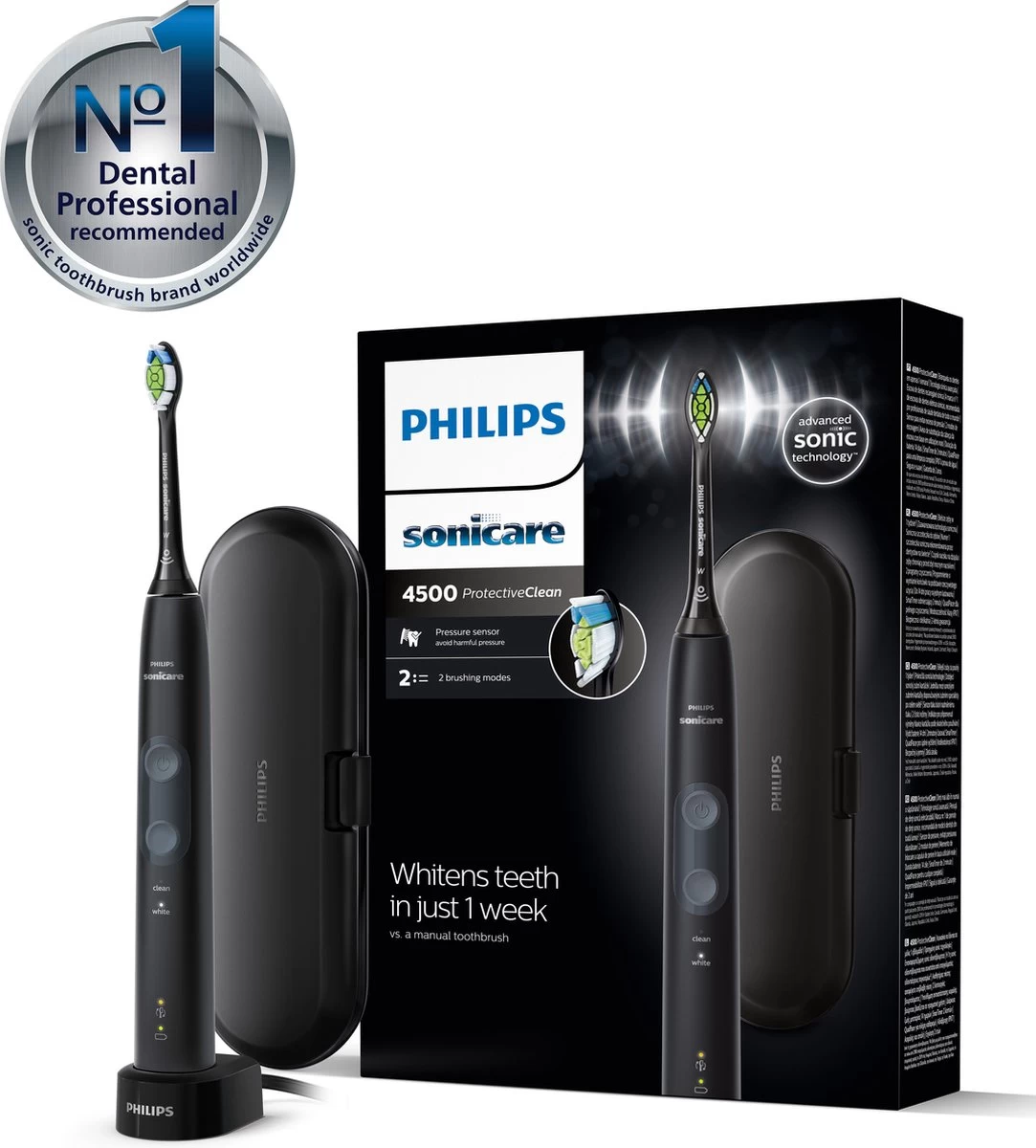 Philips Sonicare ProtectiveClean 4500 Series HX6830/53 - Elektrische Tandenborstel 4 Philips Sonicare ProtectiveClean 4500 Series HX6830/53 - Elektrische Tandenborstel - Afbeelding 2
