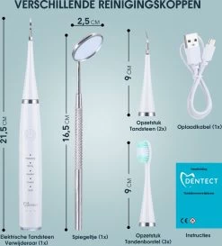 Merkloos Tandsteen Verwijderaar Elektrisch – Tandenborstel Opzetstukken - Tandarts Spiegel - 5 Standen -Wit 20 Merkloos Tandsteen Verwijderaar Elektrisch – Tandenborstel Opzetstukken - Tandarts Spiegel - 5 Standen -Wit -Mondverzorging 1086x1200 3