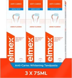Elmex Anti-Cariës Whitening Tandpasta 3 X 75ml - Voordeelverpakking
