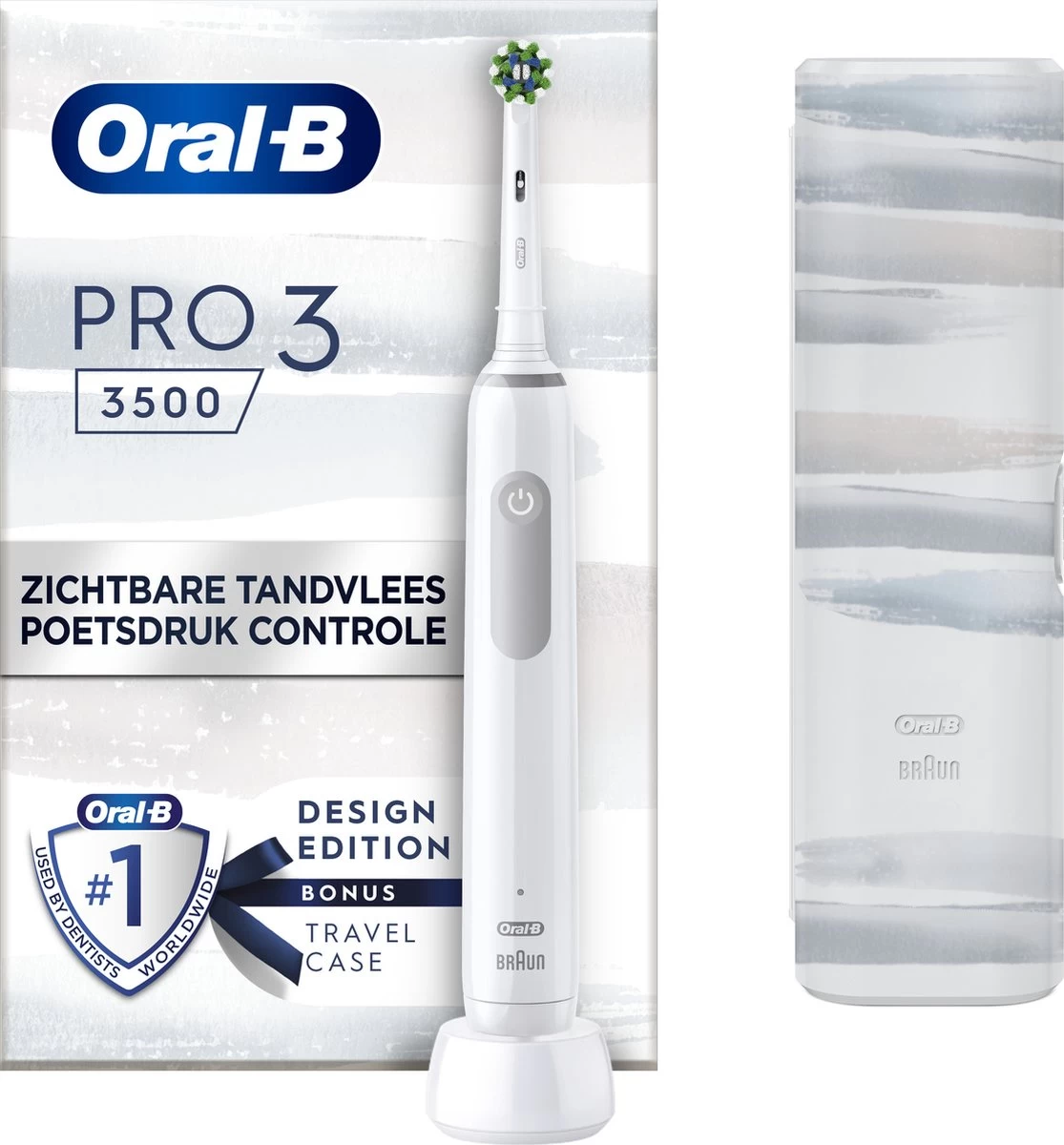 Oral B Oral-B Pro 3 3500 - Elektrische Tandenborstel - Wit 3 Oral B Oral-B Pro 3 3500 - Elektrische Tandenborstel - Wit