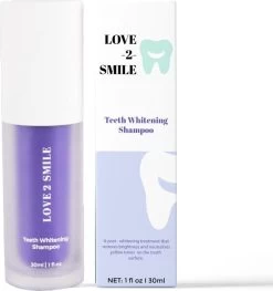 Love2smile Teeth Whitening Shampoo - De Natuurlijke Tandenbleker Van Nederland & België - Goedgekeurde Tandpasta - Teeth Whitening - Wittere Tanden - Zonder Peroxide