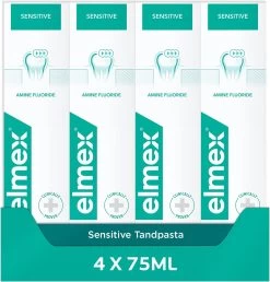 Elmex Sensitive Tandpasta 4 X 75ml - Voor Gevoelige Tanden - Voordeelverpakking