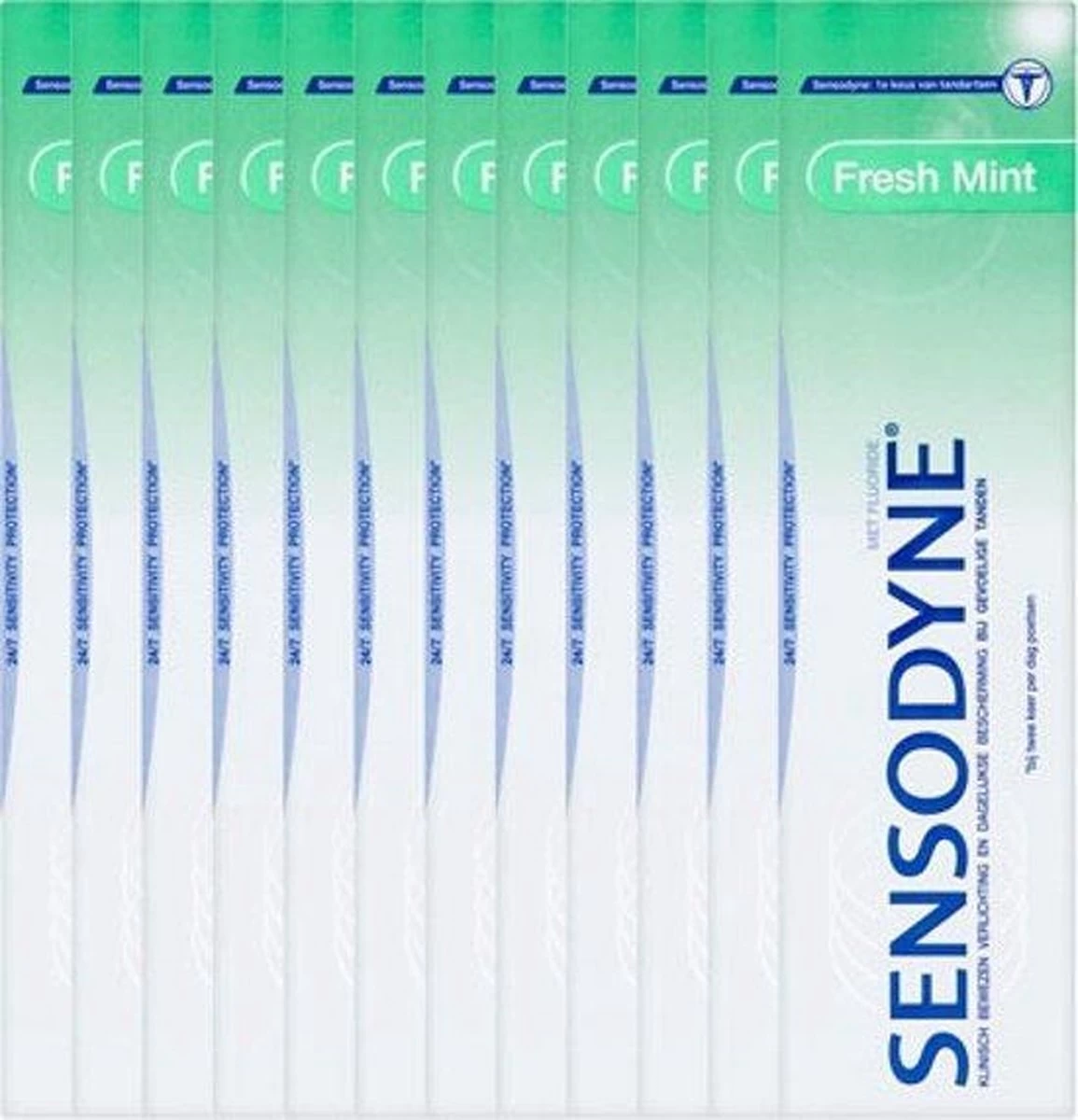 Sensodyne Tandpasta Fresh Mint Voordeelverpakking - 12 X 75 Ml 3 Sensodyne Tandpasta Fresh Mint Voordeelverpakking - 12 X 75 Ml