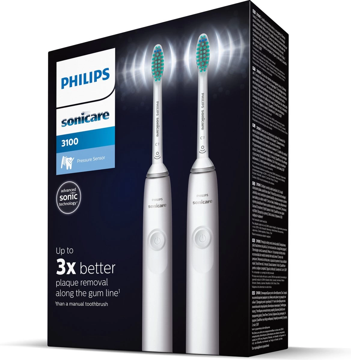 Philips Sonicare Series 3100 HX3675/13 - Elektrische Tandenborstel - Wit - Duopack 4 Philips Sonicare Series 3100 HX3675/13 - Elektrische Tandenborstel - Wit - Duopack - Afbeelding 3