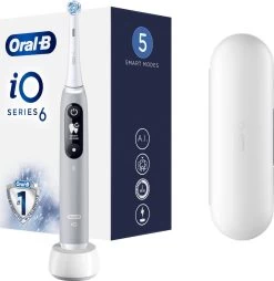 Oral B Oral-B IO - 6 - Opal Grey-Elektrische Tandenborstel Met Revolutionaire Magnetische Technologie Powered By Braun -Mondverzorging 1169x1200