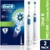 Duopack Oral B 600 Cross Action Elektrische Tandenborstel - 2 Stuks Voordeelverpakking