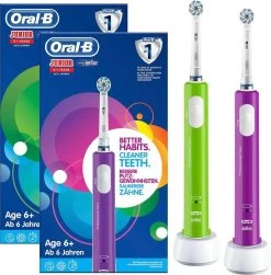 Oral B Oral-B Junior 6+ - Elektrische Tandenborstel - Paars & Groen DUOSET -Mondverzorging 1181x1200