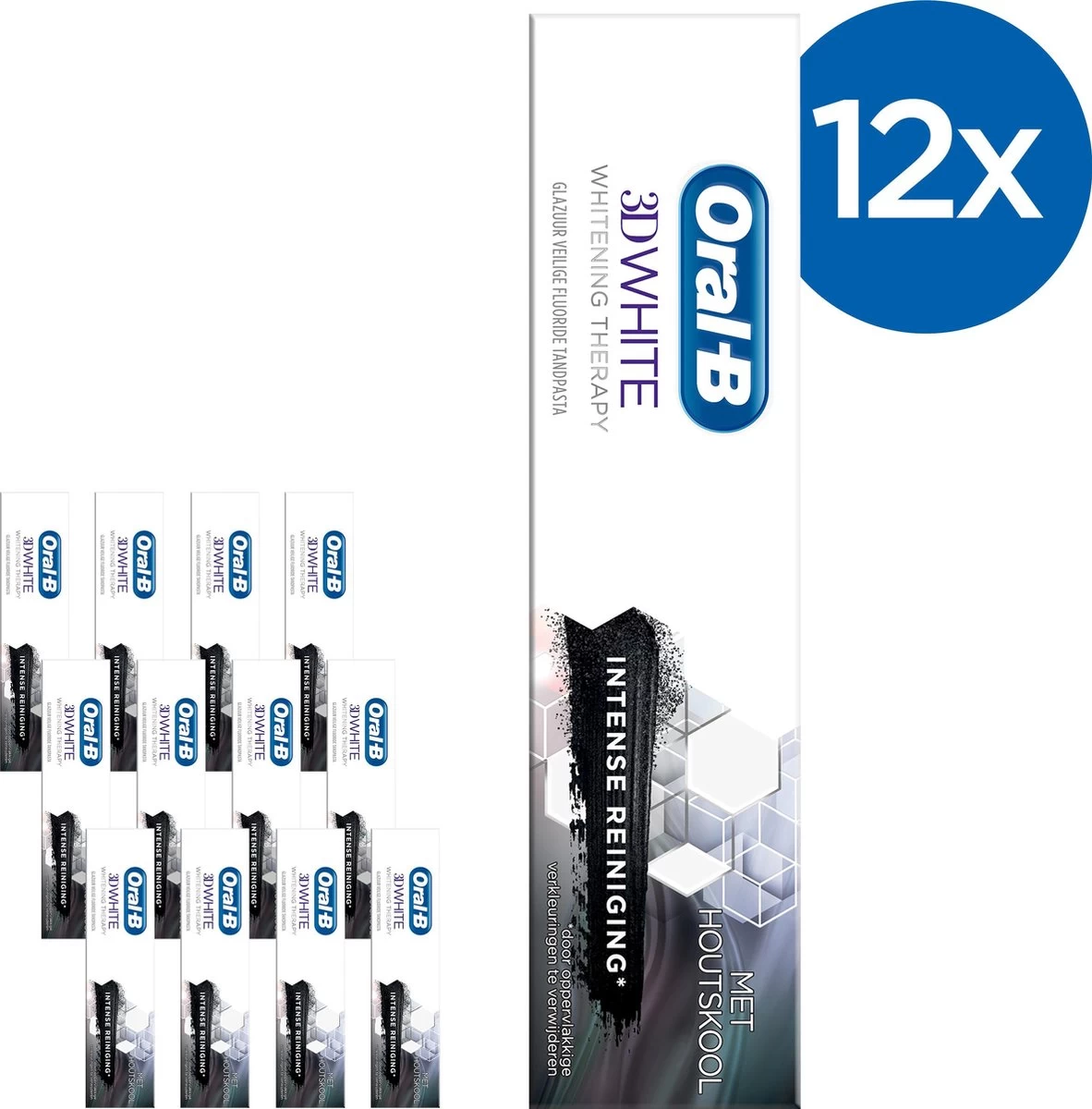 Oral B Oral-B 3D White Whitening Therapy Grondige Reiniging Tandpasta - Voordeelverpakking 12x75ml 7 Oral B Oral-B 3D White Whitening Therapy Grondige Reiniging Tandpasta - Voordeelverpakking 12x75ml - Afbeelding 5