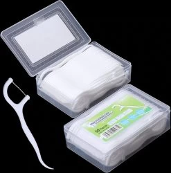 Merkloos Tanden Flosser - 50 Stuks – Tandenstoker Flosser - Wit