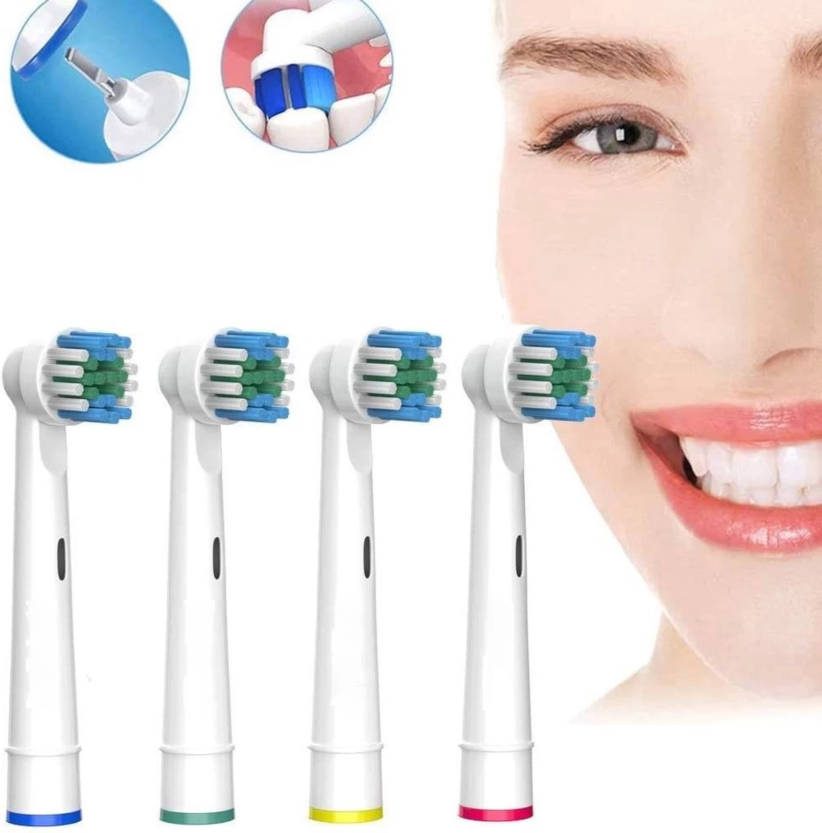 Merkloos Universele Opzetborstel - 4 Stuks - Geschikt Voor Oral-B- Borstel Met Zachte Haren- 8 Merkloos Universele Opzetborstel - 4 Stuks - Geschikt Voor Oral-B- Borstel Met Zachte Haren- - Afbeelding 6