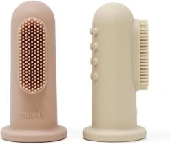 Mushie Finger Toothbrush Clay/Sand - Vingertandenborstel Baby - 2 Stuks Per Verpakking - Tandenborstel Siliconen -Mondverzorging 1200x1016 2