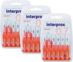 3x Interprox Ragers Super Micro 0.7 Oranje Blister à 6 Ragers -Mondverzorging 1200x1022