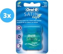 Oral B Oral-B Satin Tape - 3 X 25 M - Flosdraad - Voordeelverpakking
