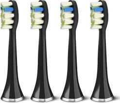 Bintoi® ISonic ProClean - Opzetborstels Elektrische Tandenborstel - 4 Stuks - Geschikt Voor Bintoi ISonic D700/D600 - Jaarvoorraad - Zwart
