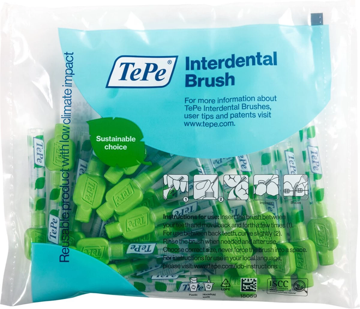 TePe Interdentale Ragers Original Groen ISO Maat 5 – 0,8 Mm (20 Stuks) 6 TePe Interdentale Ragers Original Groen ISO Maat 5 – 0,8 Mm (20 Stuks) - Afbeelding 4