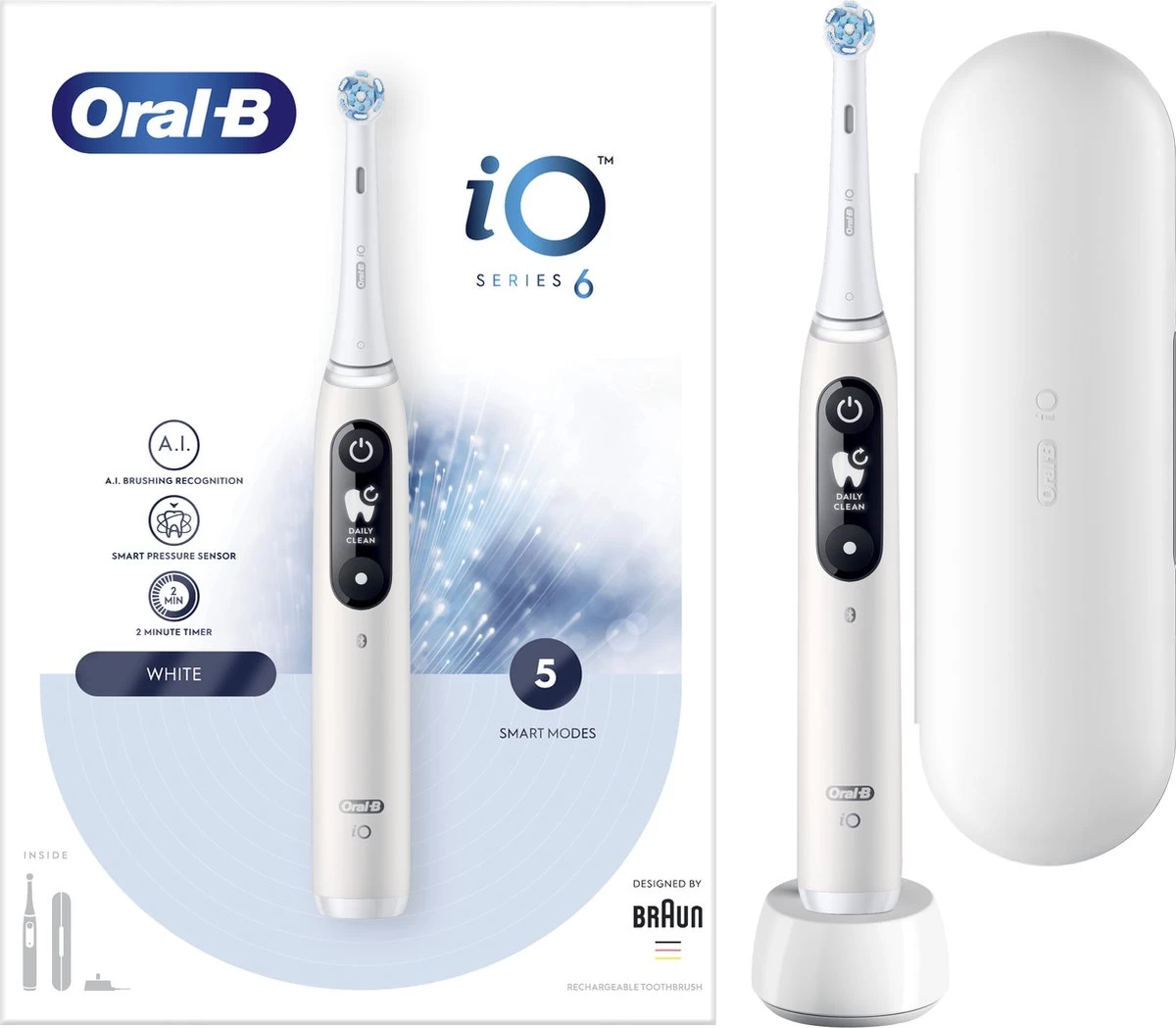 Oral B Oral-B IO 6 - Elektrische Tandenborstel - Wit 15 Oral B Oral-B IO 6 - Elektrische Tandenborstel - Wit - Afbeelding 13