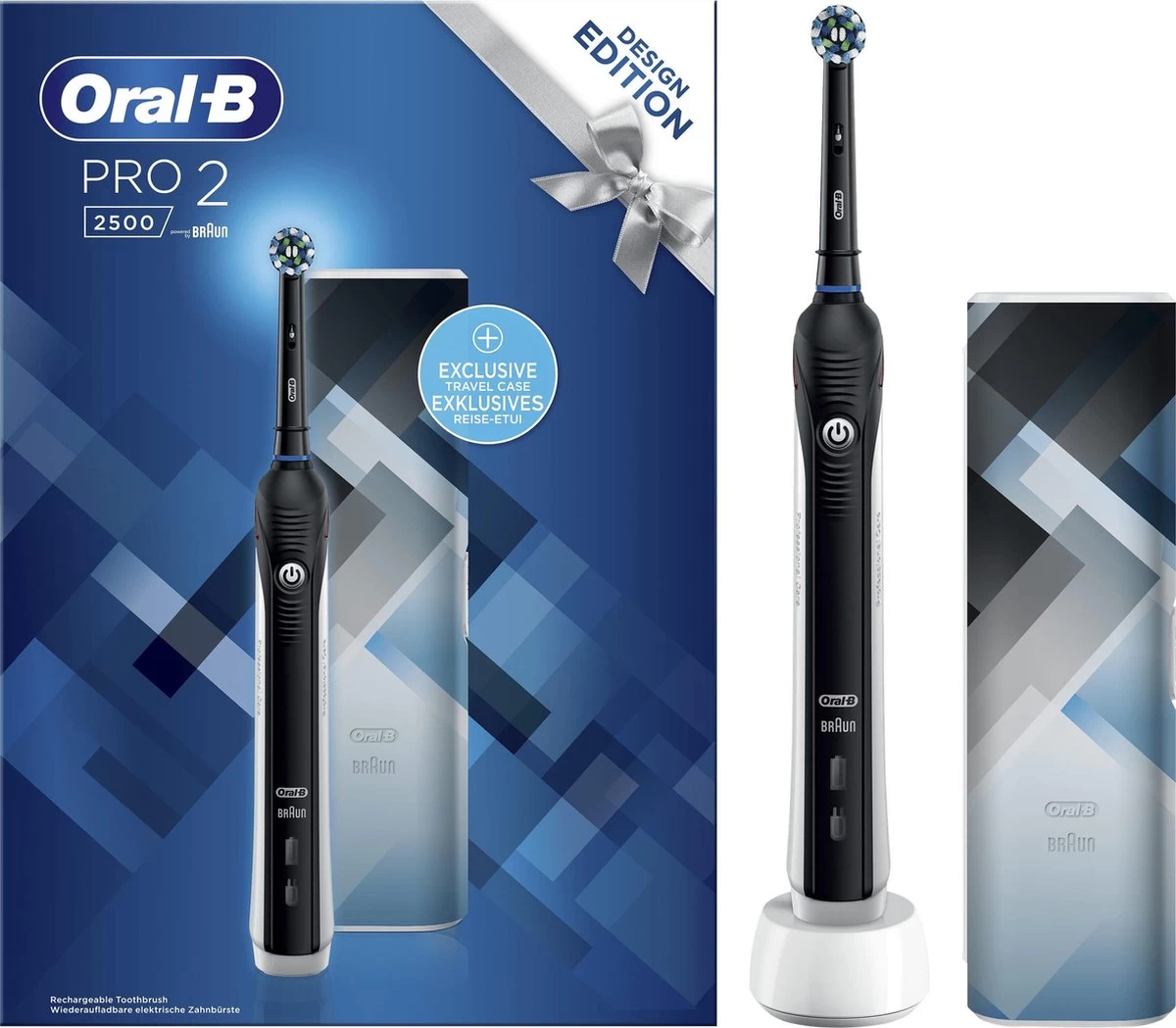Oral B Oral-B PRO 2 2500 - Zwart - Elektrische Tandenborstel - Met Reisetui 4 Oral B Oral-B PRO 2 2500 - Zwart - Elektrische Tandenborstel - Met Reisetui - Afbeelding 2
