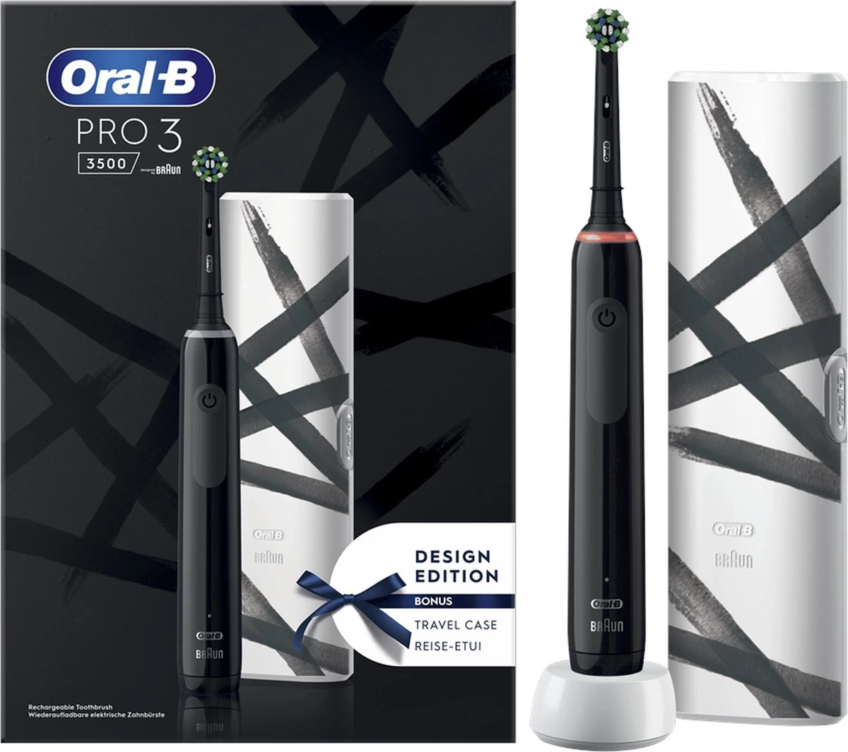 Oral B Oral-B Pro 3 3500 - Design Edition - Zwart 3 Oral B Oral-B Pro 3 3500 - Design Edition - Zwart