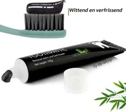 - Charcoal Mint Tandpasta - Witte Tanden - Houtskool Tand Bleker - Charcoal Toothpaste - Teeth Whitening - Charcaol Tandpasta Whitening - Frisse Adem - Bamboe Tandsteen Verwijderaar - Wittere Tandjes - Bamboo Tandbleek -Mondverzorging 1200x1066