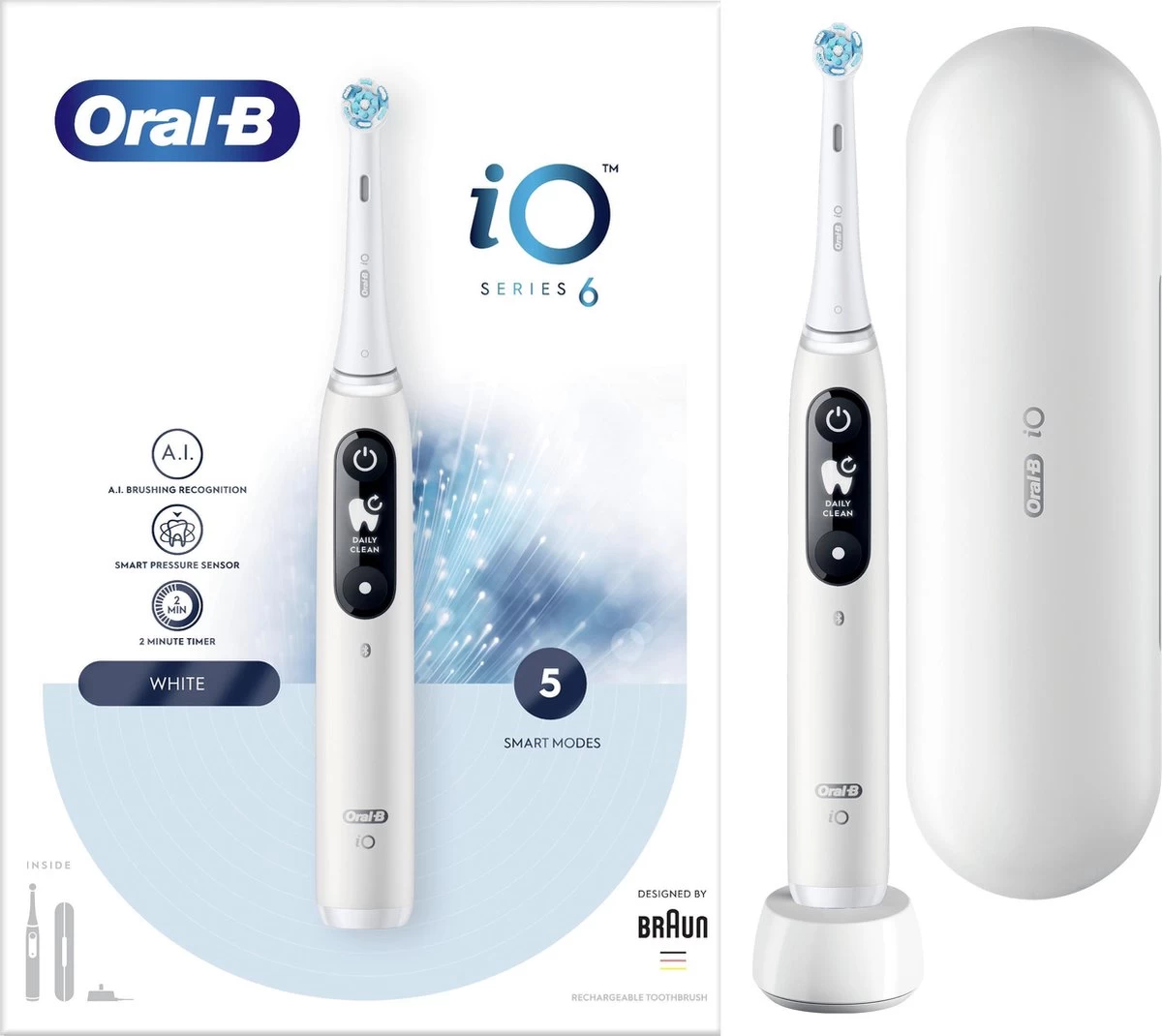 Oral B Oral-B IO 6 - Elektrische Tandenborstel - Wit 17 Oral B Oral-B IO 6 - Elektrische Tandenborstel - Wit - Afbeelding 15