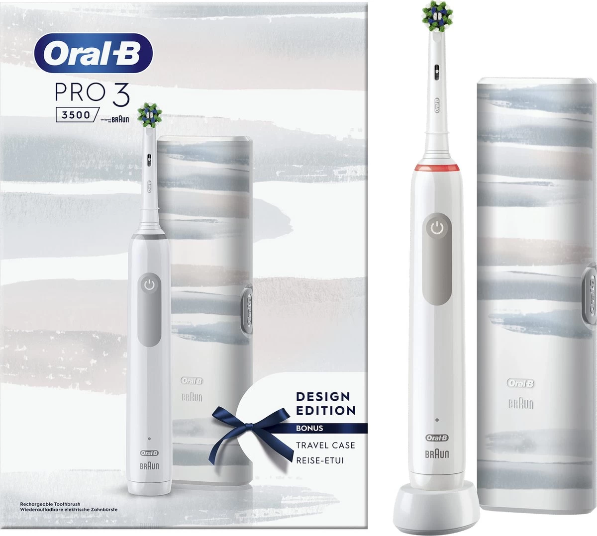 Oral B Oral-B Pro 3 3500 - Elektrische Tandenborstel - Wit 4 Oral B Oral-B Pro 3 3500 - Elektrische Tandenborstel - Wit - Afbeelding 2