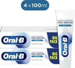 Oral B Oral-B Tandvlees & Glazuur Pro-Repair Origineel - Voordeelverpakking 4 X 100 Ml - Tandpasta Verpakt In Gerecycleerd Karton 10 Oral B Oral-B Tandvlees & Glazuur Pro-Repair Origineel - Voordeelverpakking 4 X 100 Ml - Tandpasta Verpakt In Gerecycleerd Karton -Mondverzorging 1200x1087 1