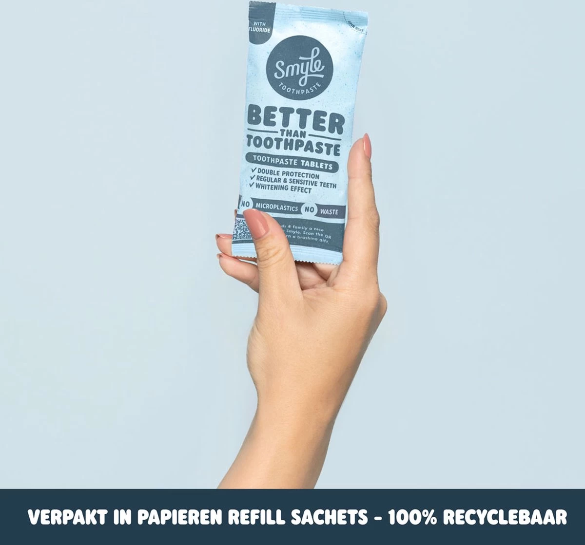 Smyle - Tandpasta Tabletten - Navulling - Met Fluoride - Tandpasta Tabs - 250 Stuk(s) - Plastic-vrij 5 Smyle - Tandpasta Tabletten - Navulling - Met Fluoride - Tandpasta Tabs - 250 Stuk(s) - Plastic-vrij - Afbeelding 3