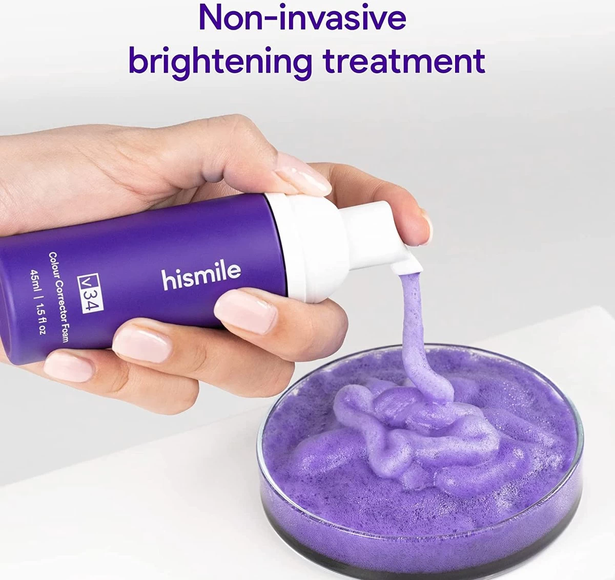 Hismile V34 Schuim Kleurcorrector - Tandvlekken Verwijderen - Paarse Tandpasta -V34 7 Hismile V34 Schuim Kleurcorrector - Tandvlekken Verwijderen - Paarse Tandpasta -V34 - Afbeelding 5