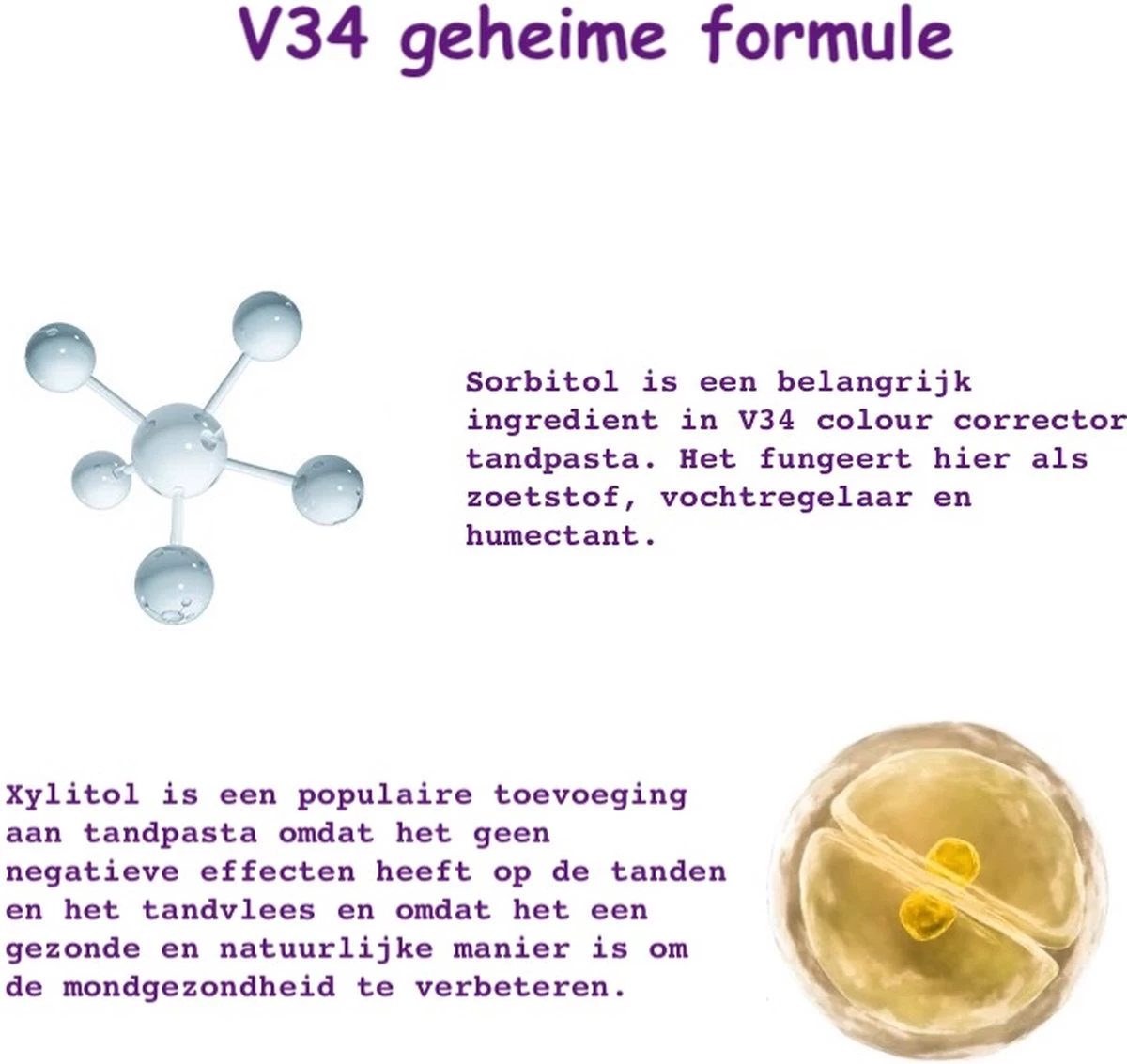 Tandpasta V34 Colour Corrector - Paarse Tandpasta - Tandenblekers - Hismile 4 Tandpasta V34 Colour Corrector - Paarse Tandpasta - Tandenblekers - Hismile - Afbeelding 2