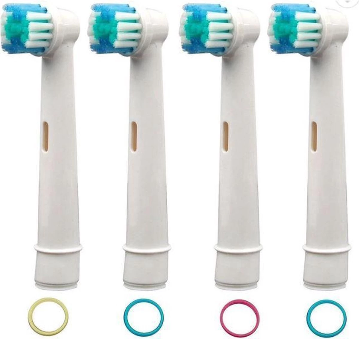 Merkloos Universele Opzetborstels - 4 Stuks - Geschikt Voor Oral-B En Braun 3 Merkloos Universele Opzetborstels - 4 Stuks - Geschikt Voor Oral-B En Braun