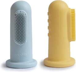 Mushie Finger Toothbrush Clay/Sand - Vingertandenborstel Baby - 2 Stuks Per Verpakking - Tandenborstel Siliconen -Mondverzorging 1200x1138 1