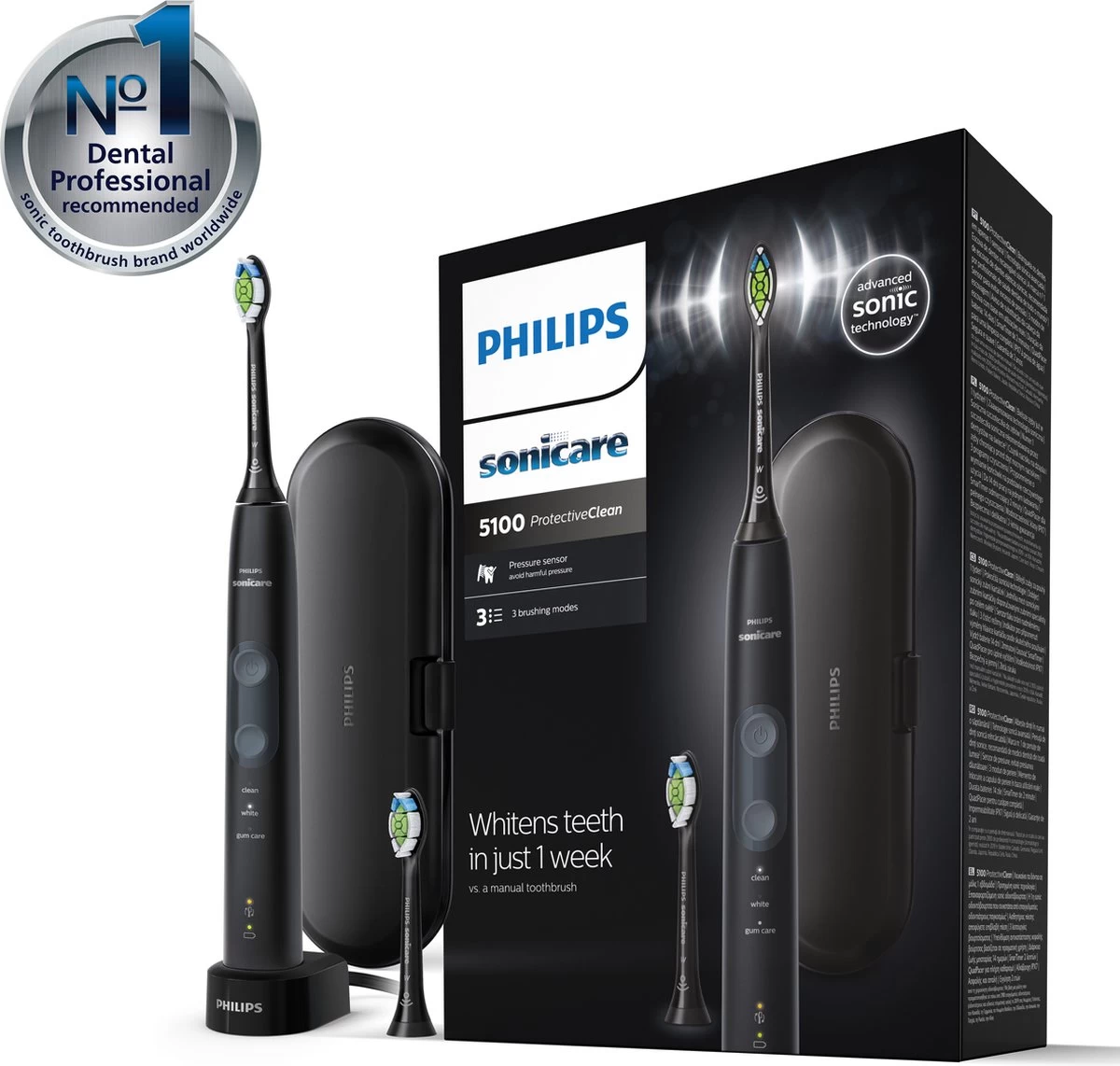 Philips Sonicare ProtectiveClean 5100 - HX6850/47 - Elektrische Tandenborstel 4 Philips Sonicare ProtectiveClean 5100 - HX6850/47 - Elektrische Tandenborstel - Afbeelding 2