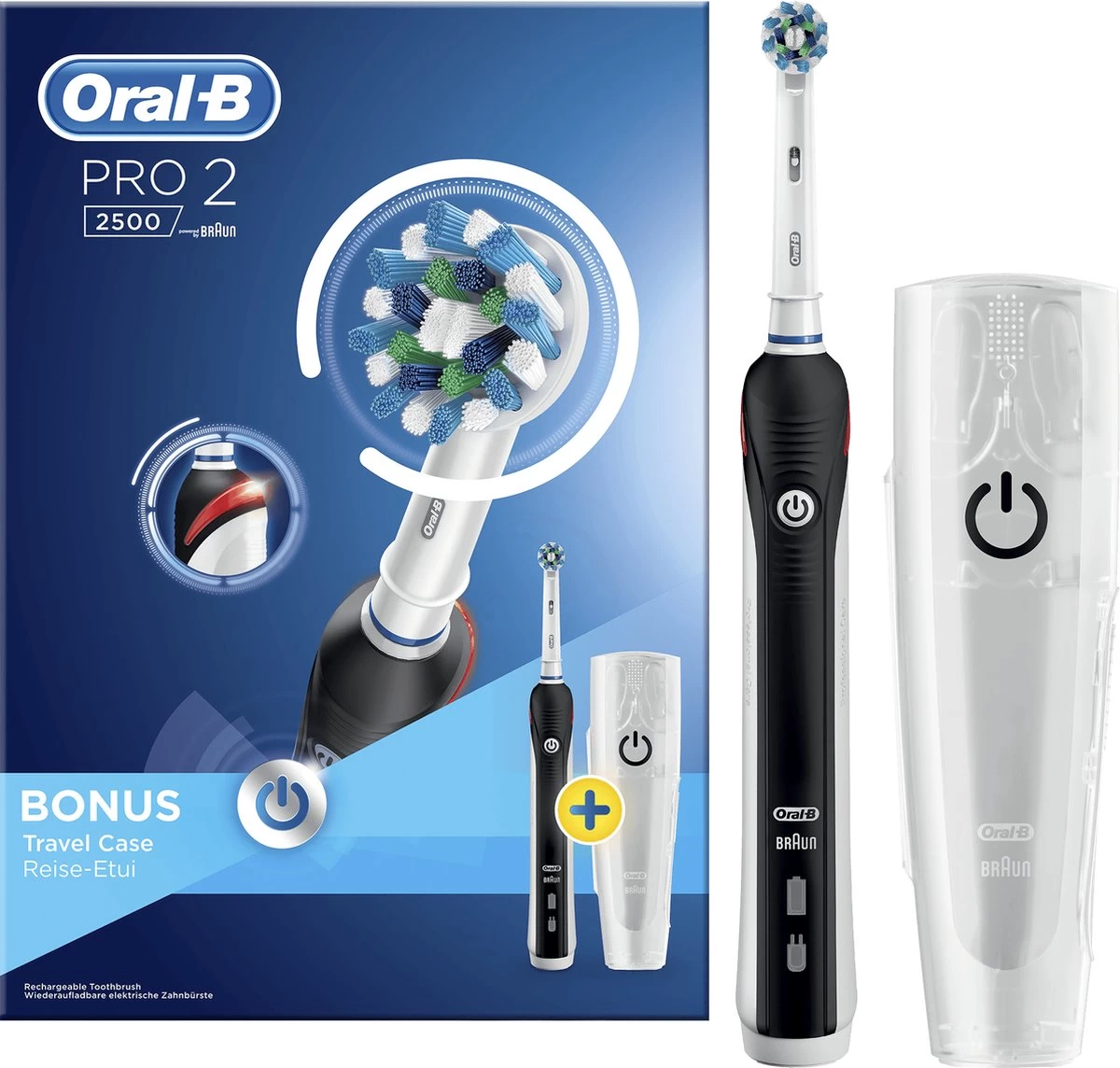 Oral B Oral-B Pro 2 2500 - Zwart - Elektrische Tandenborstel 14 Oral B Oral-B Pro 2 2500 - Zwart - Elektrische Tandenborstel - Afbeelding 12