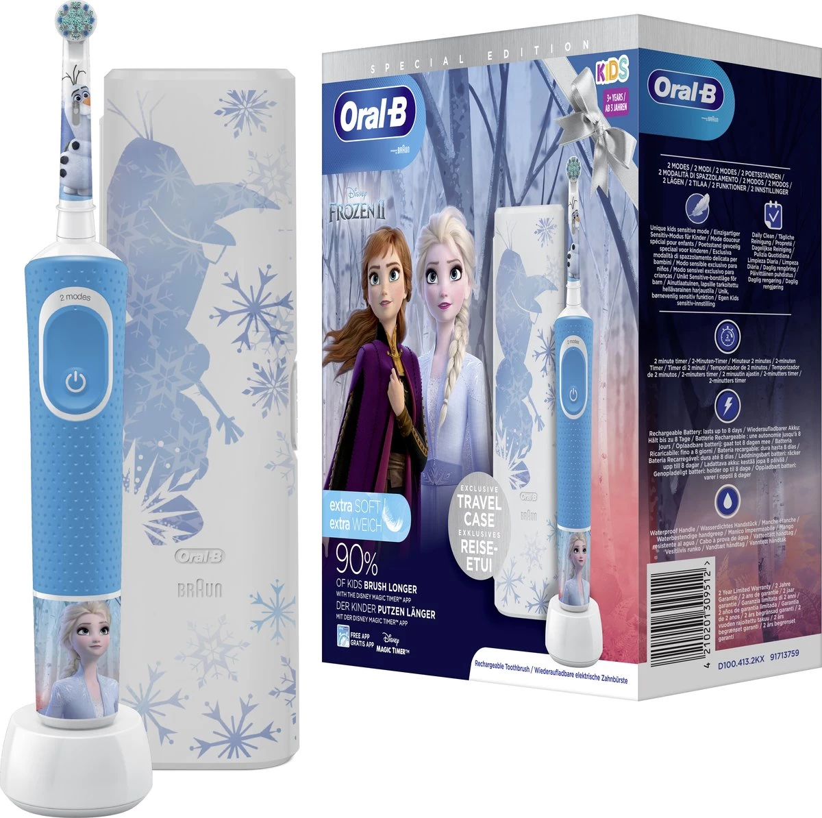 Oral B Oral-B Kids Frozen 2 - Elektrische Tandenborstel - Powered By Braun - 1 Handvat En 1 Opzetborstel 12 Oral B Oral-B Kids Frozen 2 - Elektrische Tandenborstel - Powered By Braun - 1 Handvat En 1 Opzetborstel - Afbeelding 10