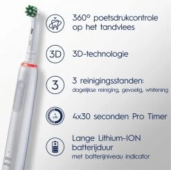 Oral B Oral-B Pro 3 3500 - Elektrische Tandenborstel - Wit 16 Oral B Oral-B Pro 3 3500 - Elektrische Tandenborstel - Wit -Mondverzorging 1200x1197 4