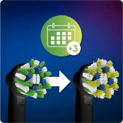 Oral B Oral-B CrossAction - Met CleanMaximiser-technologie - Opzetborstels - Zwart - 2 Stuks -Mondverzorging 1200x1198 118