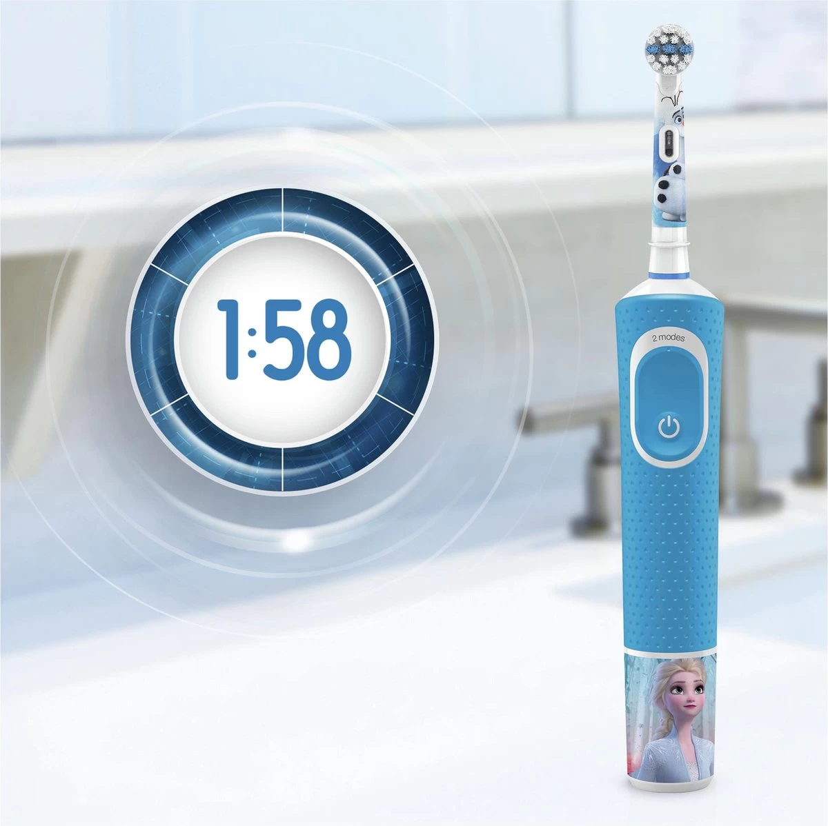 Oral B Oral-B Kids Frozen 2 - Elektrische Tandenborstel - Powered By Braun - 1 Handvat En 1 Opzetborstel 6 Oral B Oral-B Kids Frozen 2 - Elektrische Tandenborstel - Powered By Braun - 1 Handvat En 1 Opzetborstel - Afbeelding 4