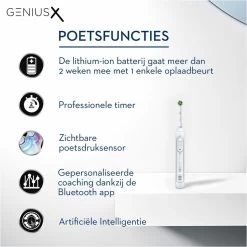 Oral B Oral-B Genius X - Wit - Elektrische Tandenborstel - Ontworpen Door Braun - 1 Handvat En 1 Opzetborstel 15 Oral B Oral-B Genius X - Wit - Elektrische Tandenborstel - Ontworpen Door Braun - 1 Handvat En 1 Opzetborstel -Mondverzorging 1200x1200 1