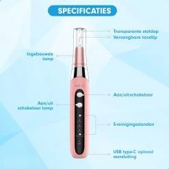 DEN-T® PRO U500 - Elektrische Sonische Tandsteen Verwijderaar - Roze -Mondverzorging 1200x1200 1045