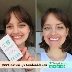 Love2smile PAP+ Premium Strips - Whitening Strips - De Natuurlijke Tandenbleker Van Nederland & België - Goedgekeurde Tandenbleek Strips - Teeth Whitening Strips - Wittere Tanden - Zonder Peroxide -Mondverzorging 1200x1200 1110