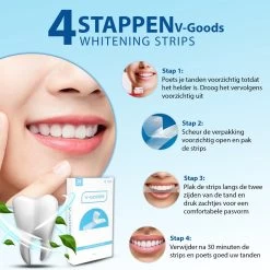 V-Goods Premium Whitening Strips - Tandenbleek Strips - Wittere Tanden - 28x Tandenbleek Strips DIRECT Resultaat - Tandenbleekset - Whitening - Tandenblekers -Mondverzorging 1200x1200 1172